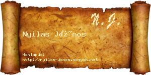 Nyilas János névjegykártya
